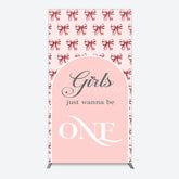 Aperturee - Aperturee Repeated Bow Girls Just Wanna Be One Rectangle Backdrop